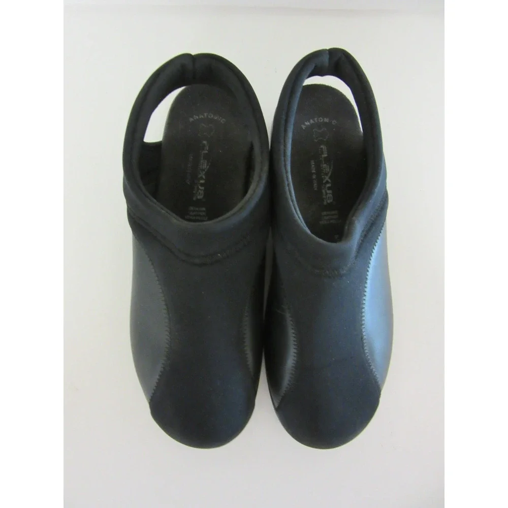 FLEXUS Spring Step Black 40 Flexia Slingback Comfort Cushioned Lounge Shoes-JB2